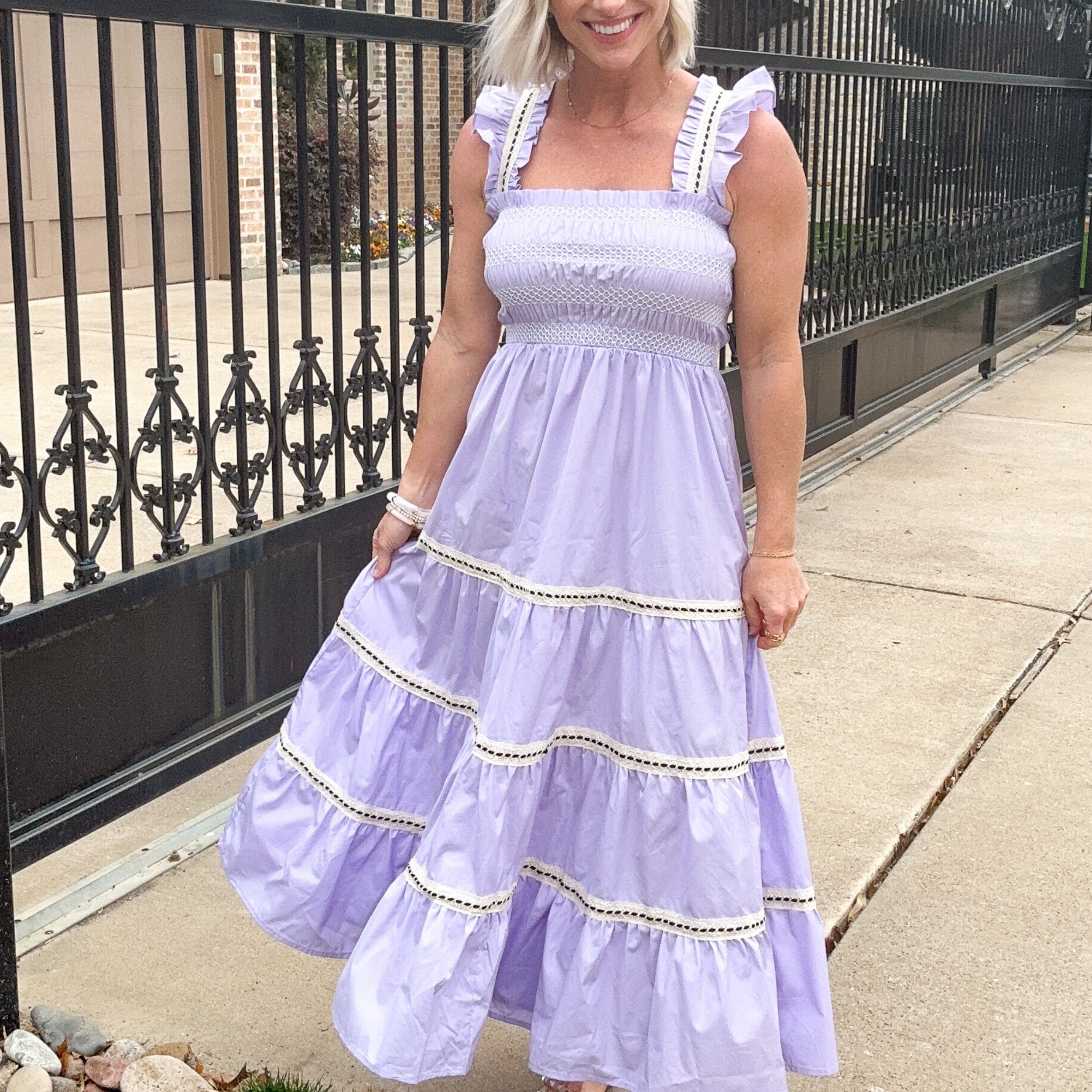 Women's Lavender Midi Dress