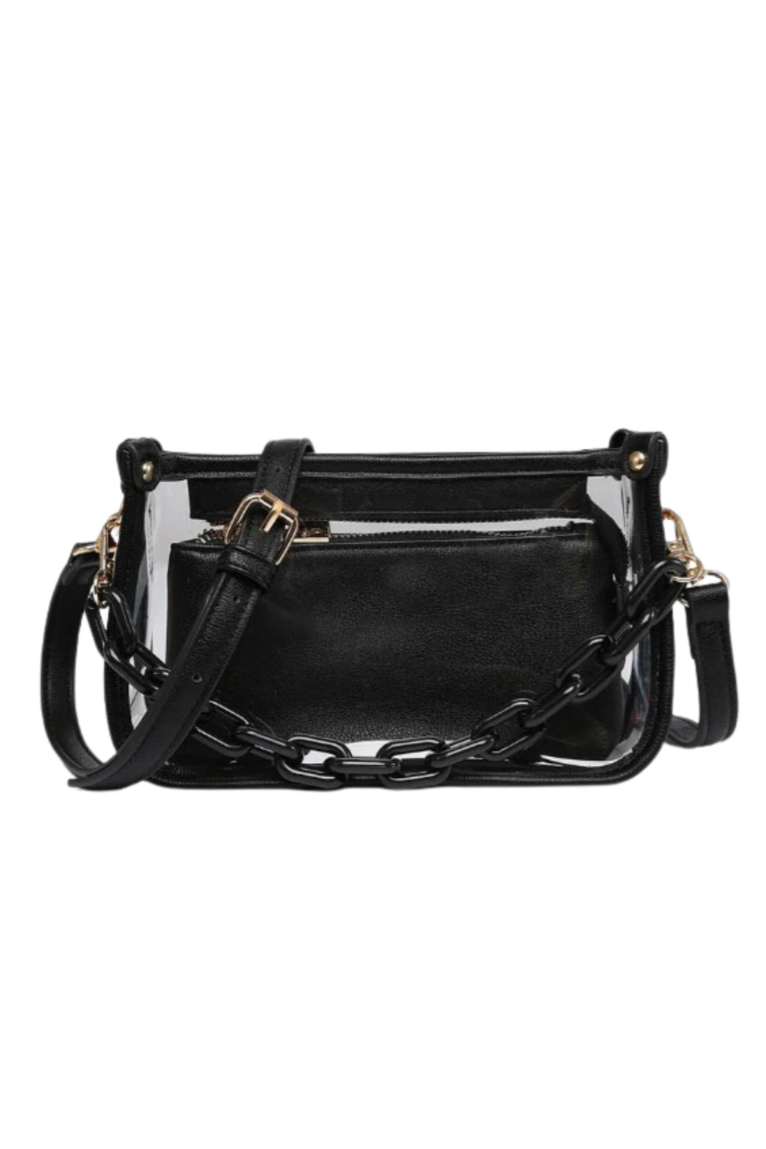 Double Strap Clear Crossbody-crossybody-Jen & Co.-Go Big U, Women's Fashion Boutique Located in Dallas, TX