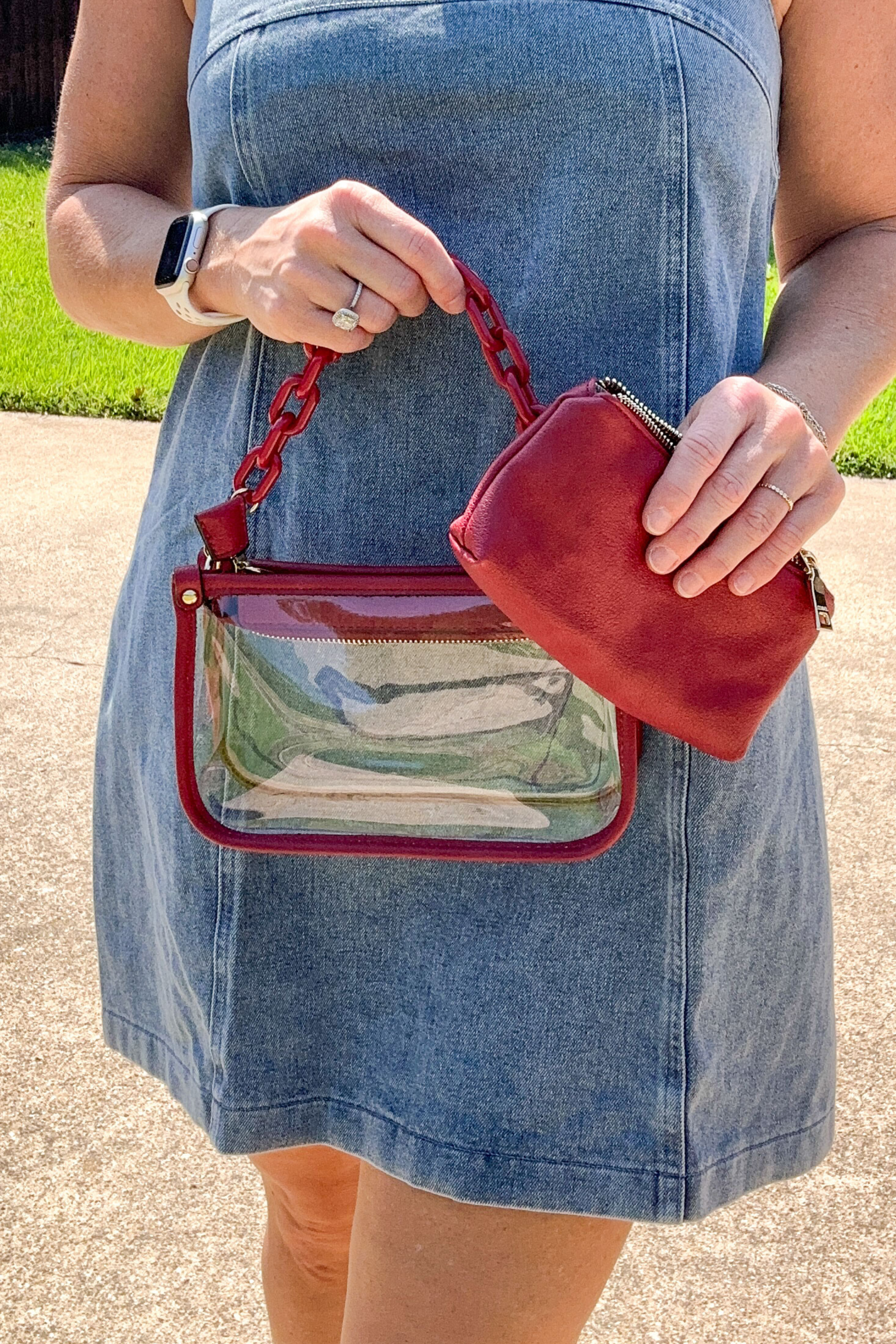 Double Strap Clear Crossbody-crossybody-Jen & Co.-Go Big U, Women's Fashion Boutique Located in Dallas, TX