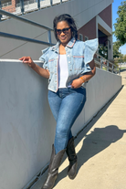 Big Time Denim Vest-Denim Vest-Ces Femme-Go Big U, Women's Fashion Boutique Located in Dallas, TX