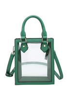 Rectangle Clear Bag - Green-purse-Jen & Co.-Go Big U, Women's Fashion Boutique Located in Dallas, TX