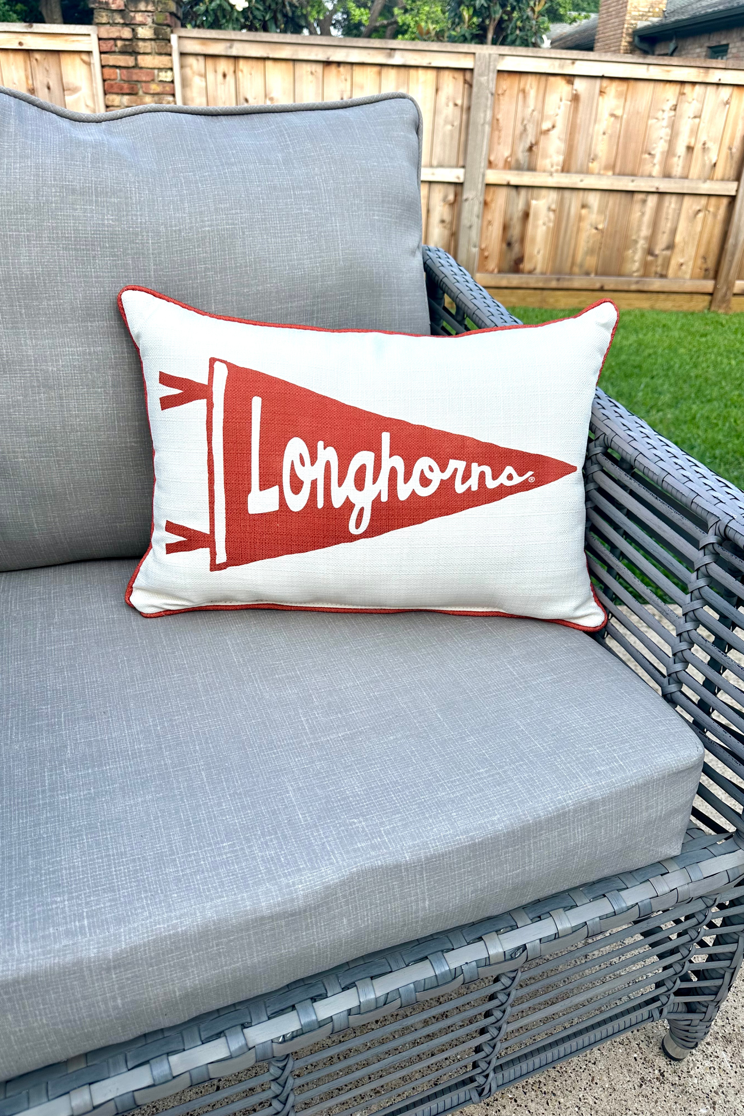 Collegiate Lumbar Pillows-Throw Pillows-Little Birdie-Go Big U, Women's Fashion Boutique Located in Dallas, TX