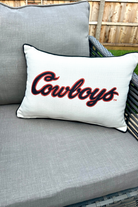 Collegiate Lumbar Pillows-Throw Pillows-Little Birdie-Go Big U, Women's Fashion Boutique Located in Dallas, TX