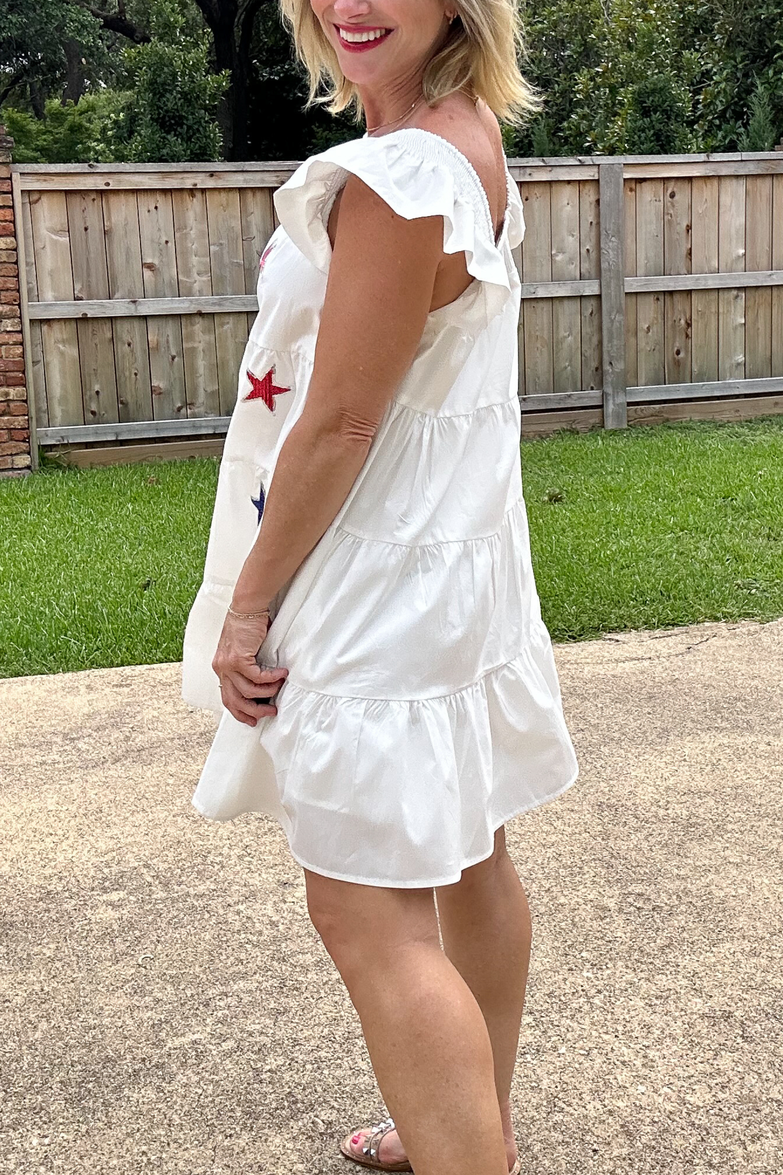 Star Spangled Dress-Dresses-Peach Love-Go Big U, Women's Fashion Boutique Located in Dallas, TX