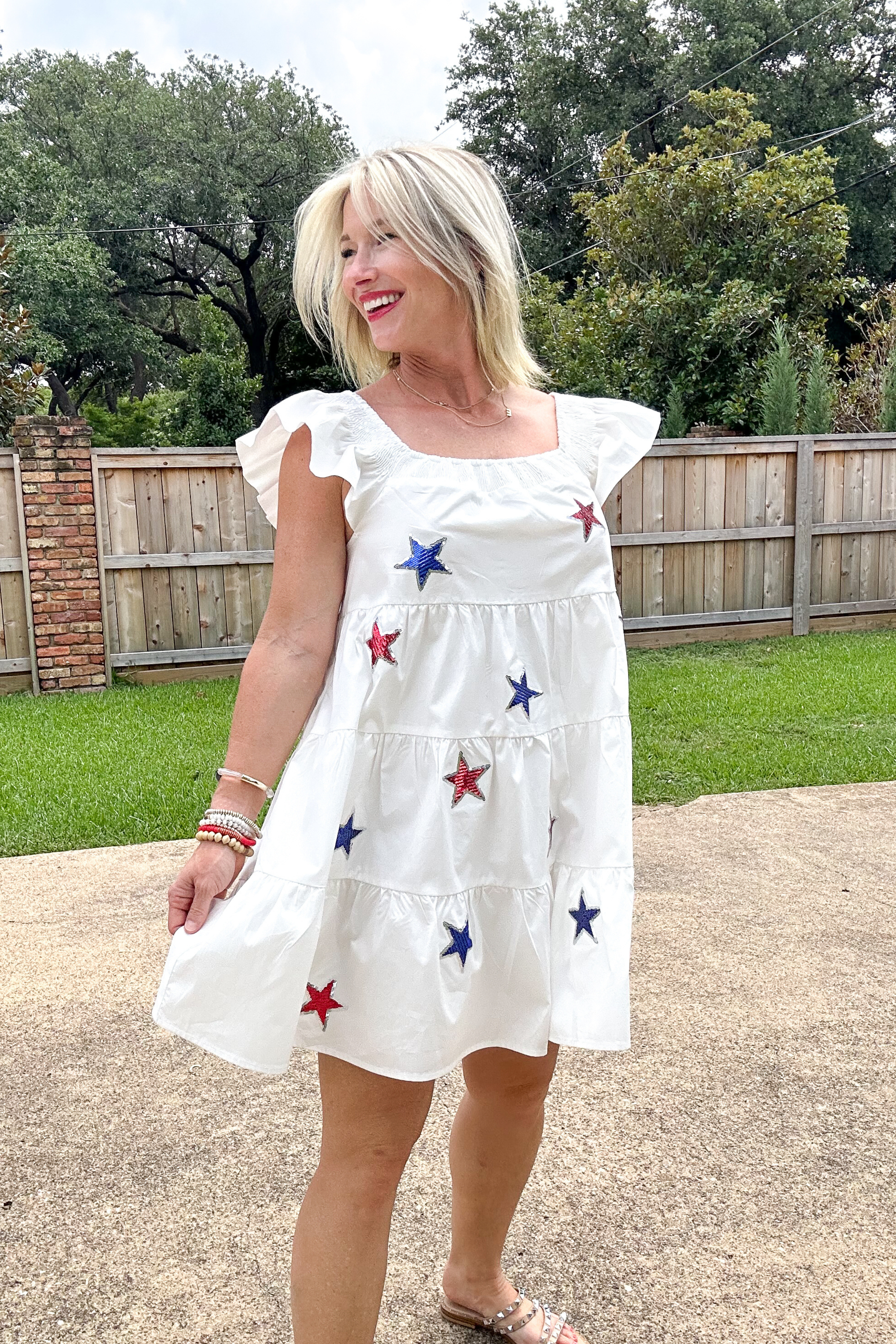 Star Spangled Dress-Dresses-Peach Love-Go Big U, Women's Fashion Boutique Located in Dallas, TX